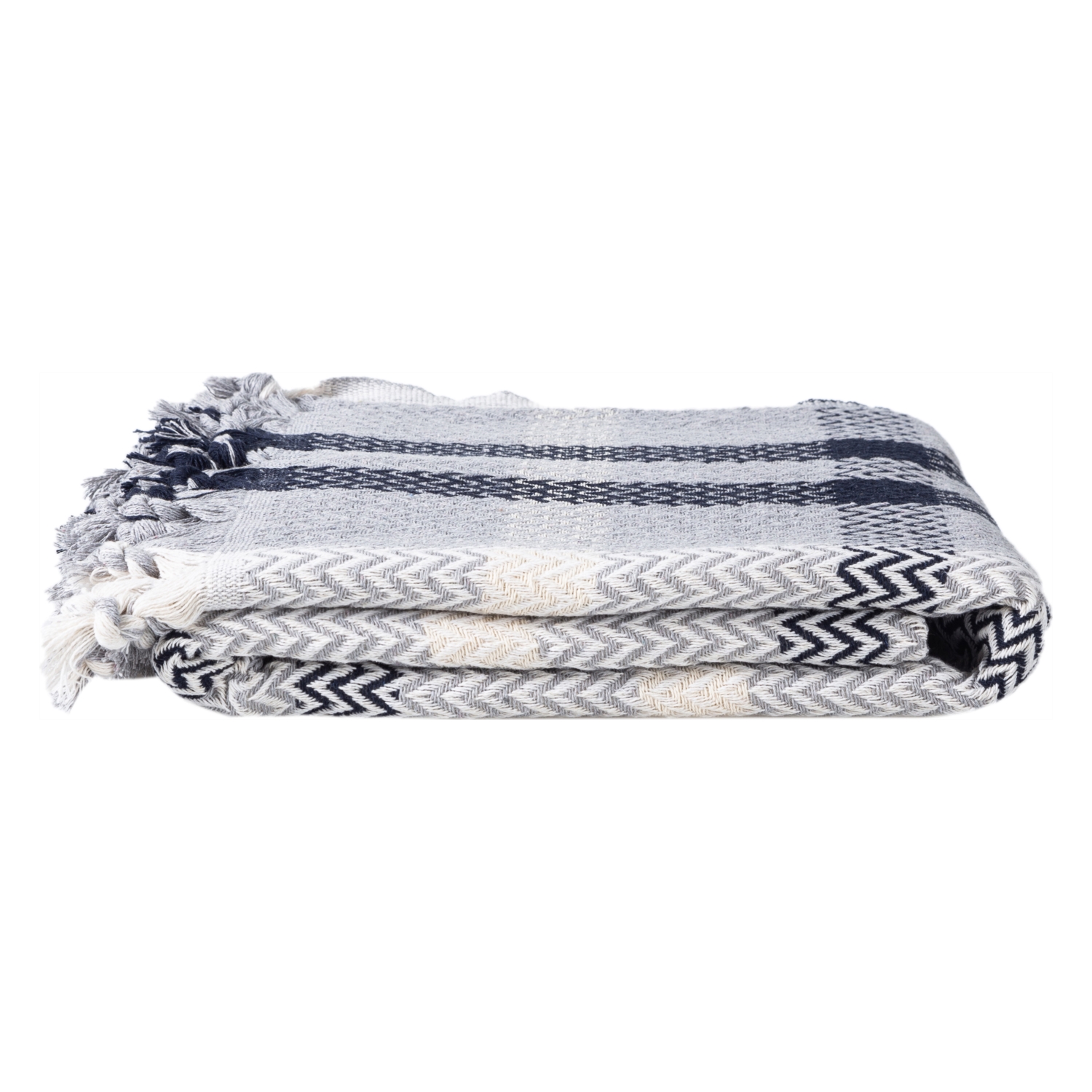 NINA TEK KİŞİLİK PİKE LACİVERT GRİ 145X200