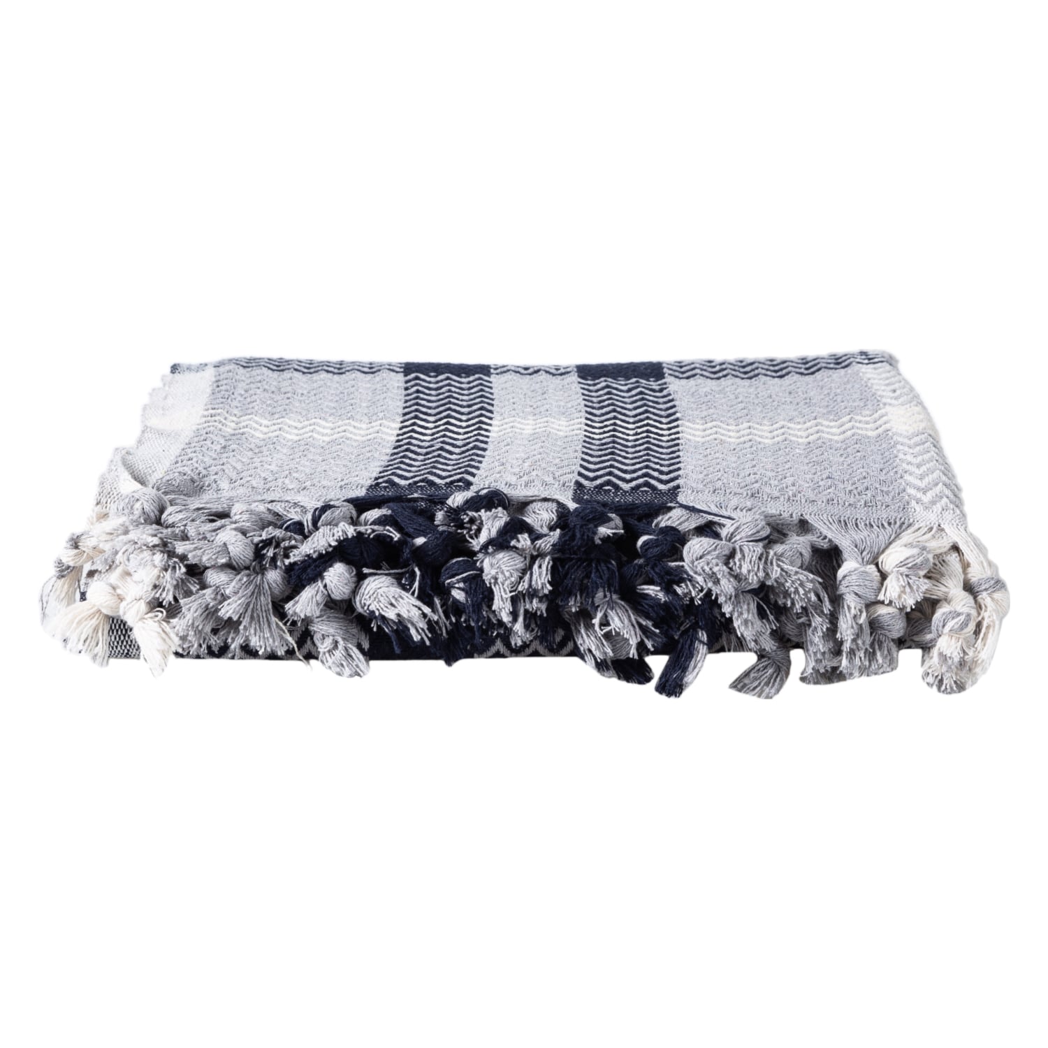 NINA TEK KİŞİLİK PİKE LACİVERT GRİ 145X200