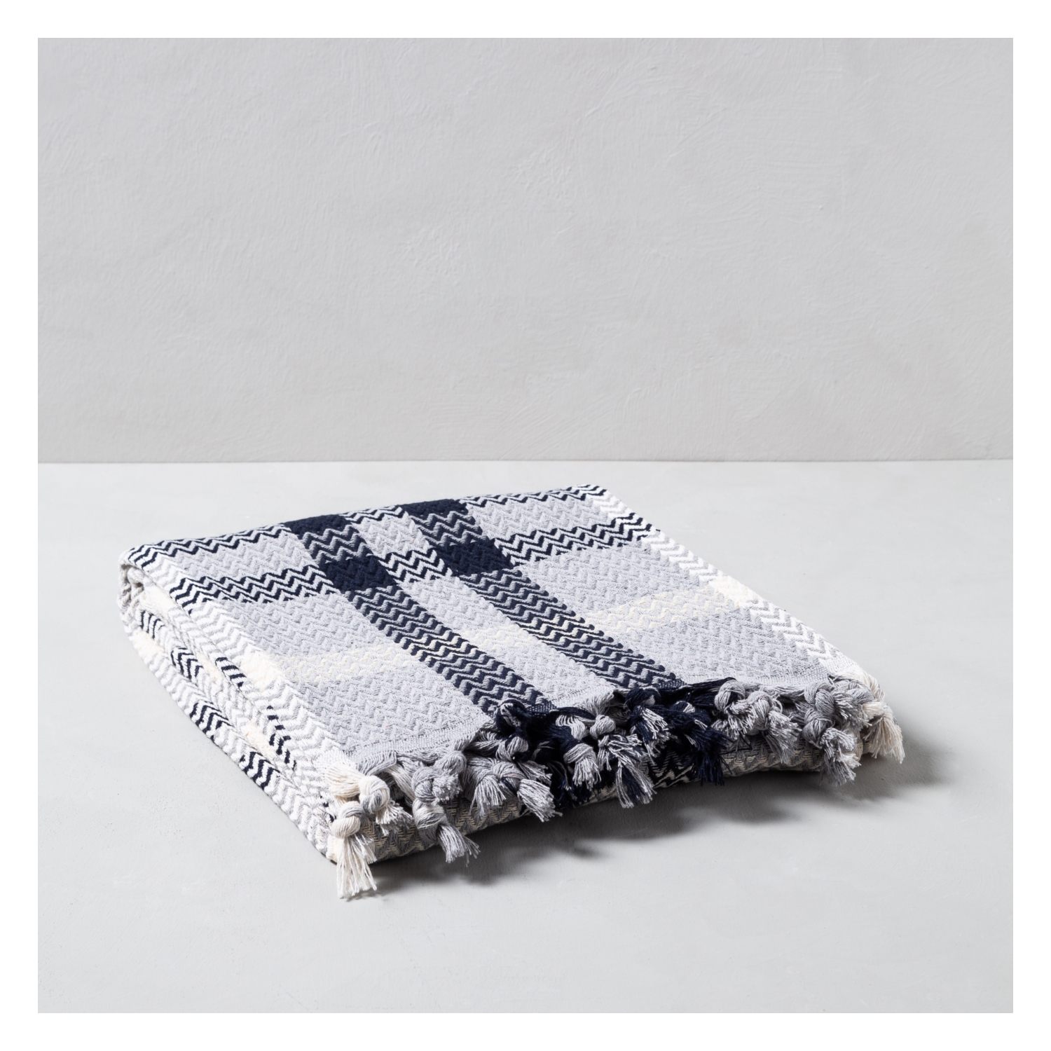 NINA ÇİFT KİŞİLİK PİKE LACİVERT GRİ 200X230