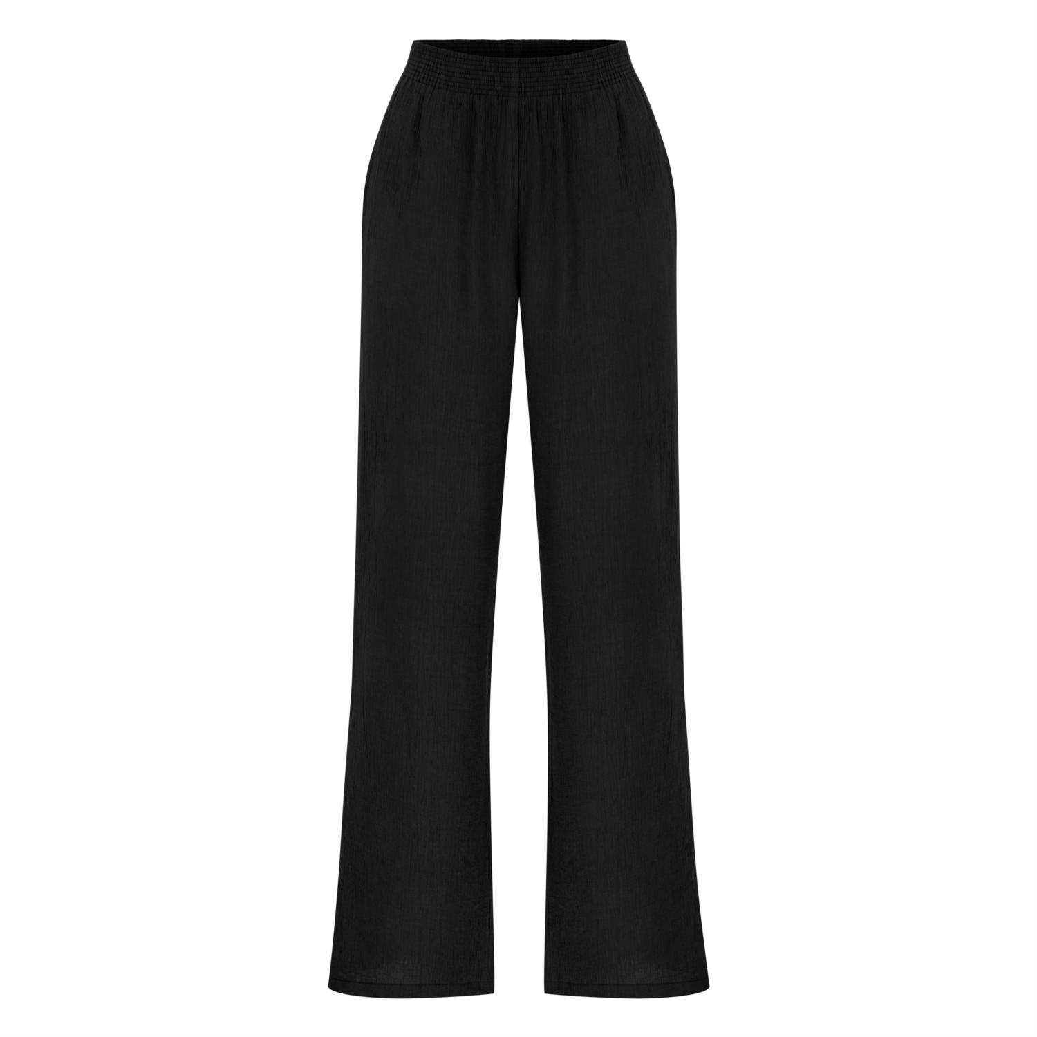 BELİ LASTİKLİ GENİŞ PAÇA PANTOLON