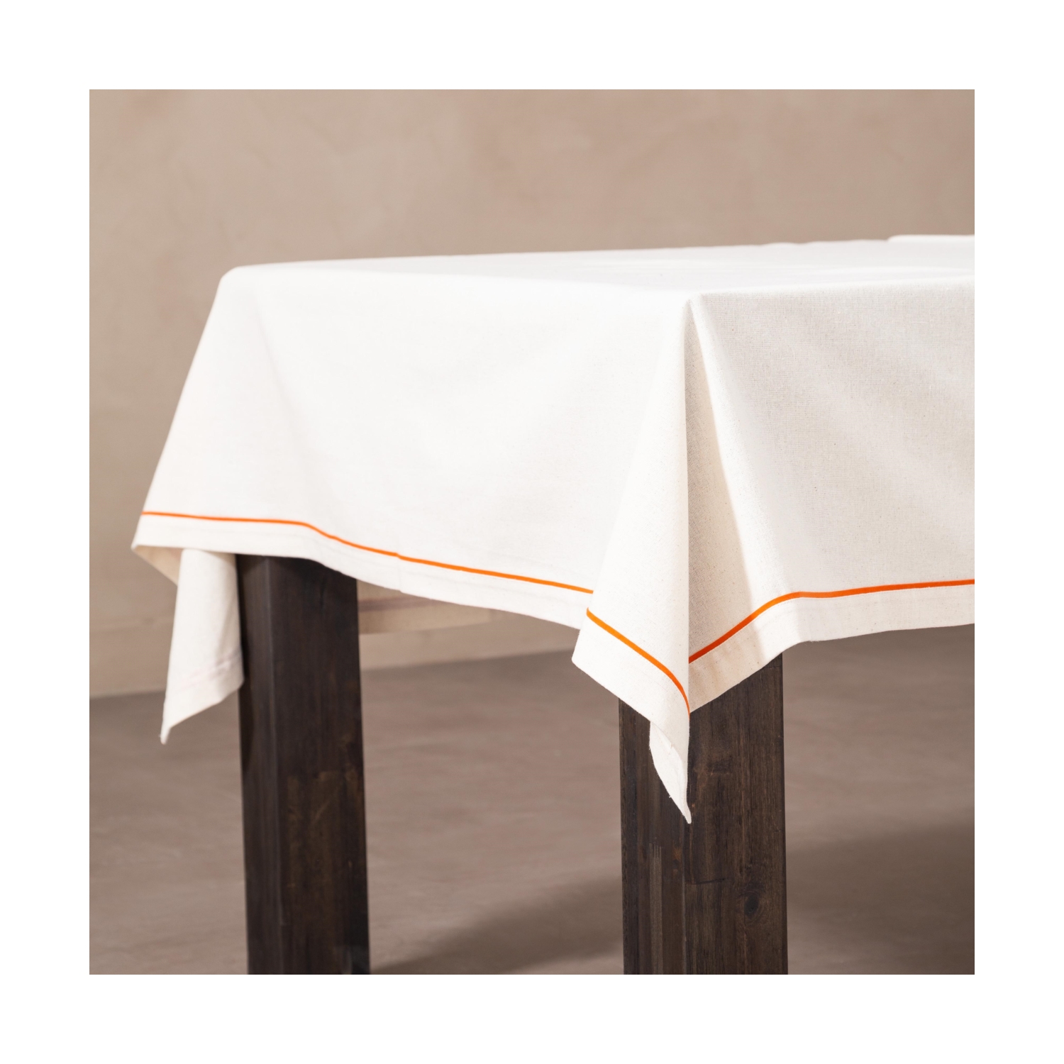 NIMES MASA ÖRTÜSÜ BİYELİ EKRU 160X220