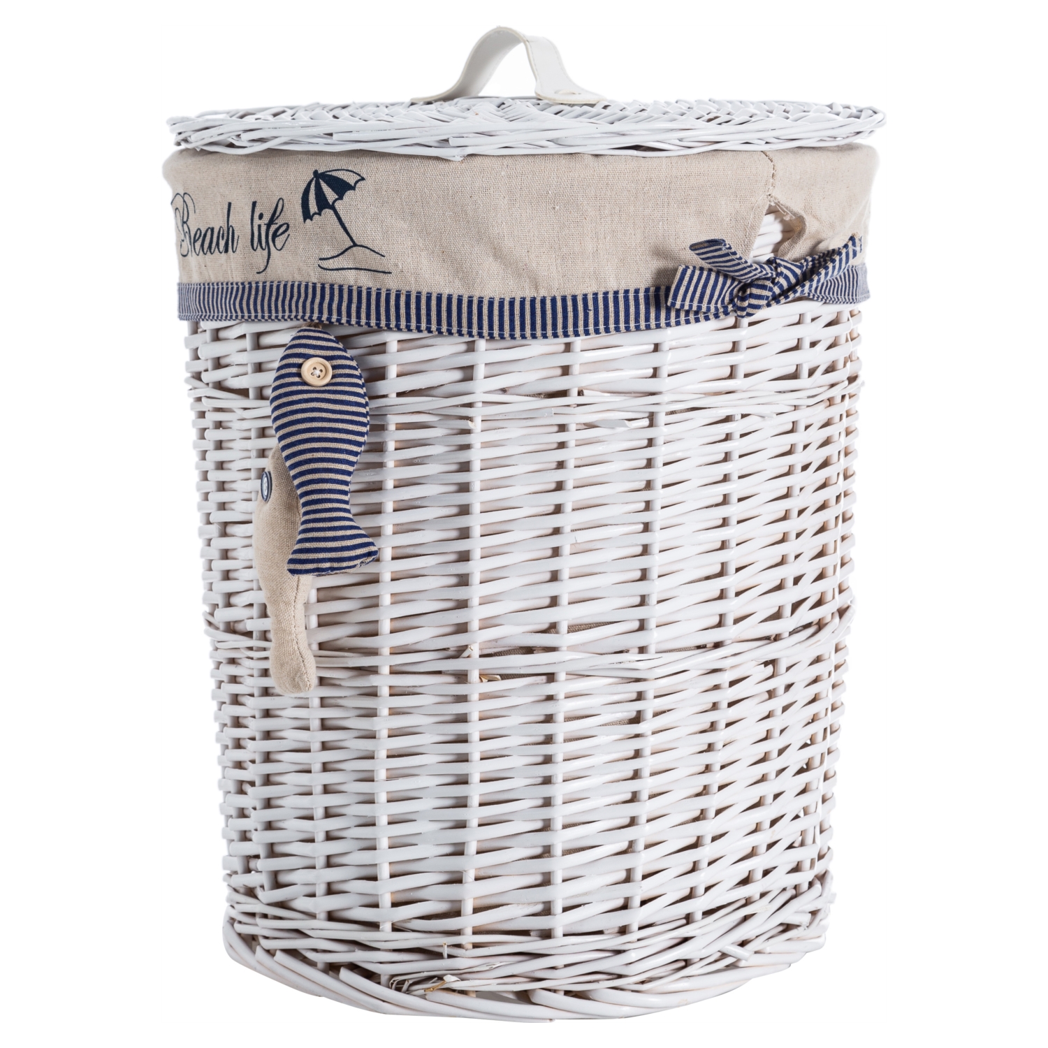 MARINE BEYAZ ÇAMAŞIR SEPETİ 37X45CM