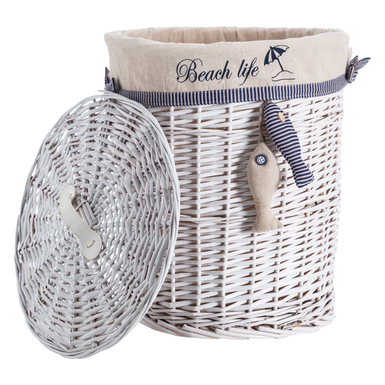 MARINE BEYAZ ÇAMAŞIR SEPETİ 37X45CM