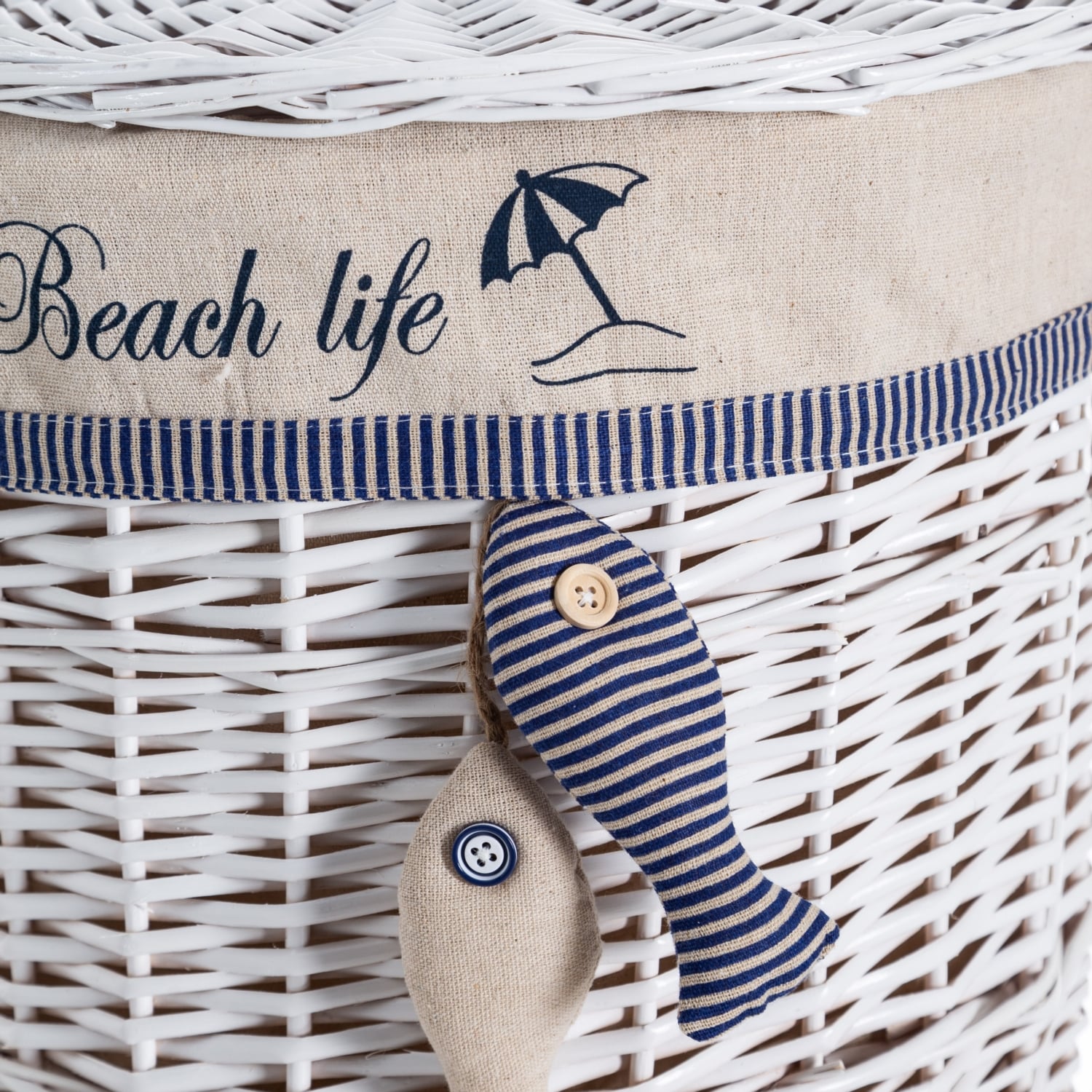 MARINE BEYAZ ÇAMAŞIR SEPETİ 37X45CM