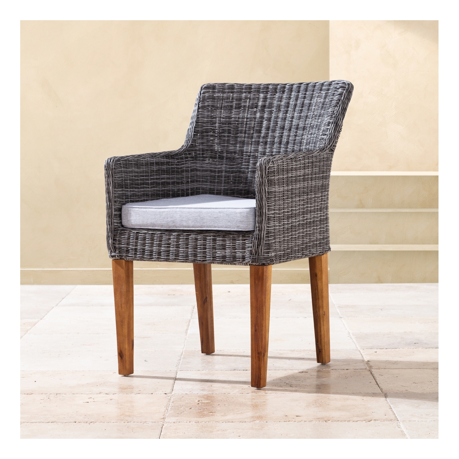 FINN KOLÇAKLI SANDALYE GRİ