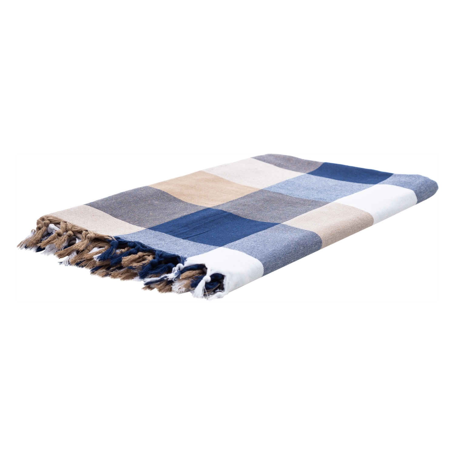 NYLA ÇİFT KİŞİLİK PİKE LACİVERT BEJ 190X220