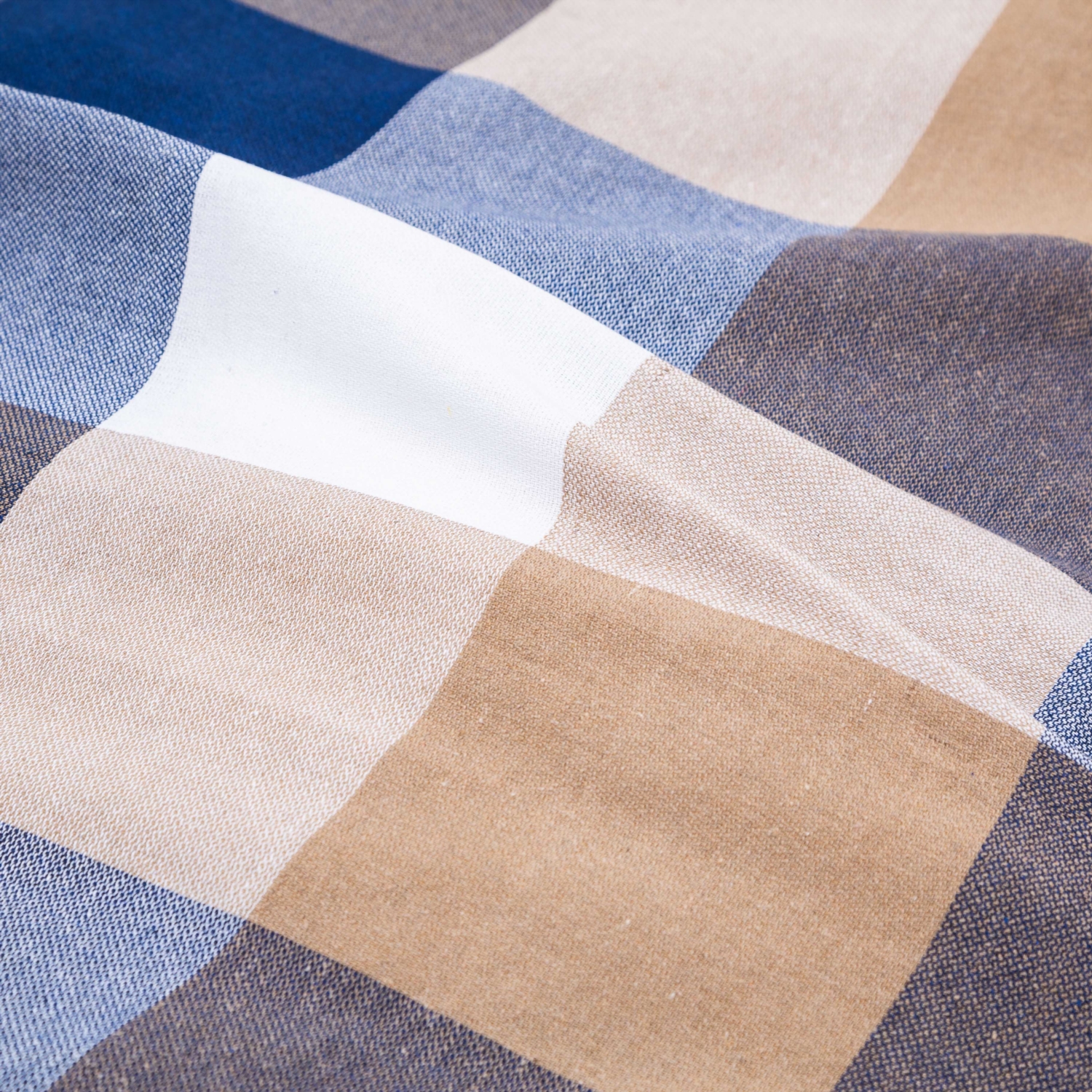 NYLA ÇİFT KİŞİLİK PİKE LACİVERT BEJ 190X220