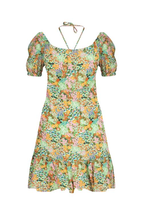  ÇİÇEK DESENLİ MİNİ ELBİSE