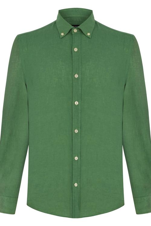  SLIM FIT KETEN GÖMLEK