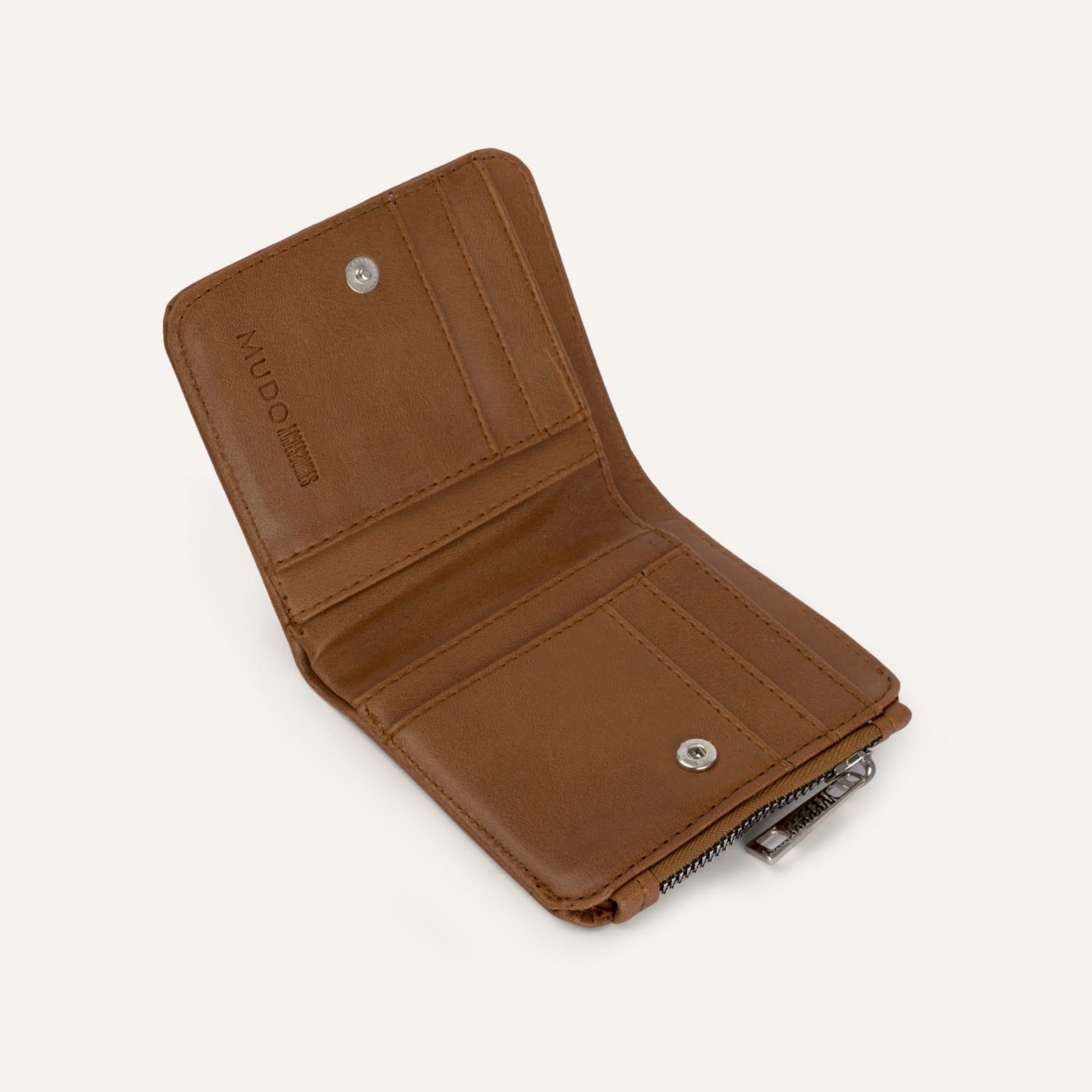 DERİ GÖRÜNÜMLÜ FERMUARLI CÜZDAN