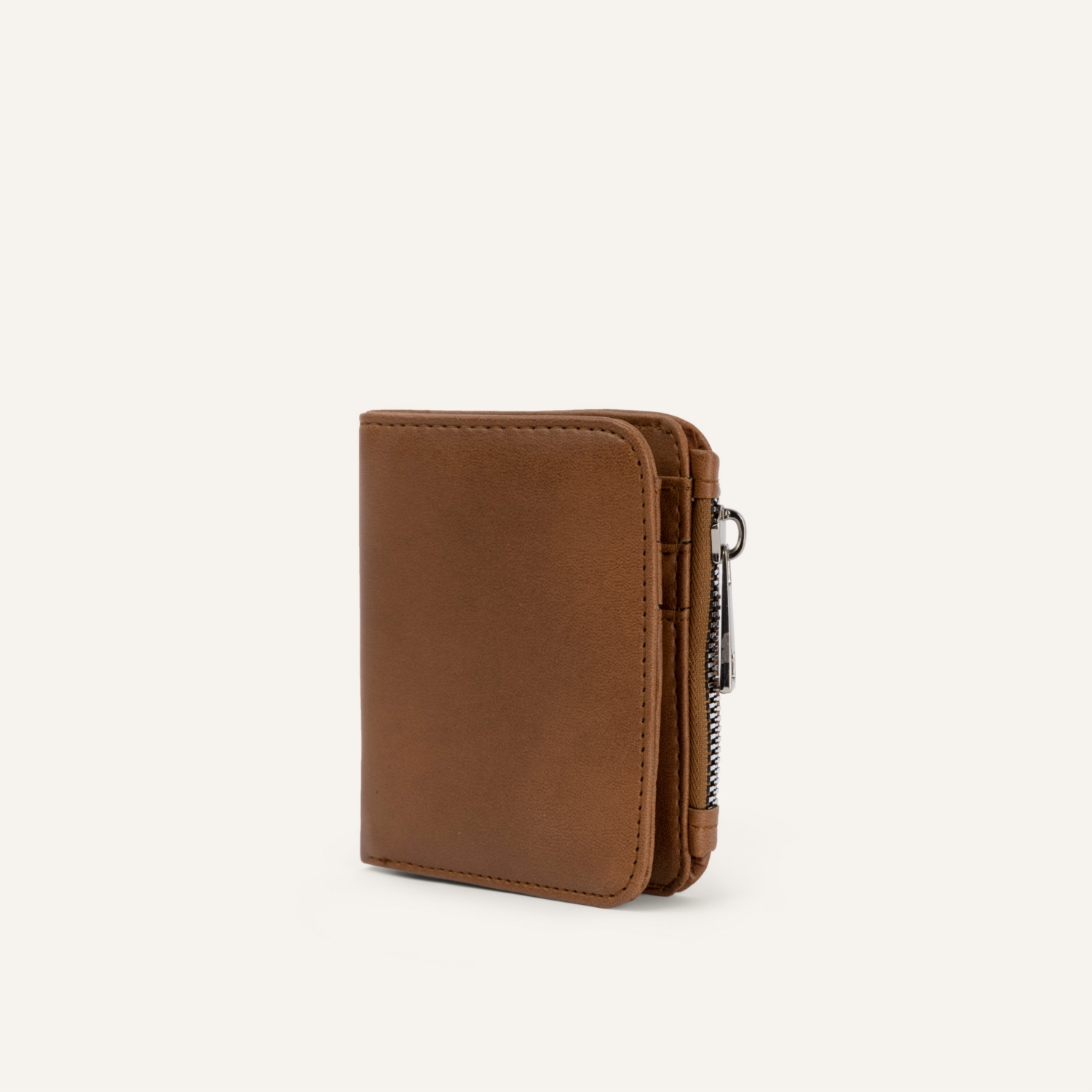 DERİ GÖRÜNÜMLÜ FERMUARLI CÜZDAN