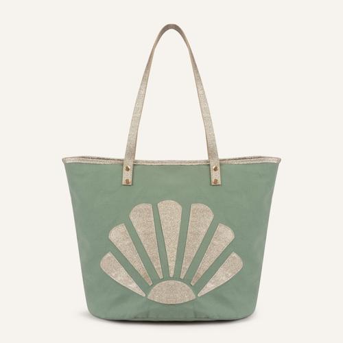  DENİZ KABUĞU DETAYLI KANVAS EL ÇANTASI