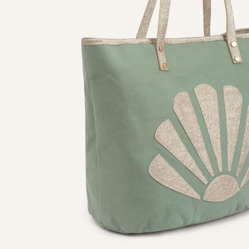  DENİZ KABUĞU DETAYLI KANVAS EL ÇANTASI