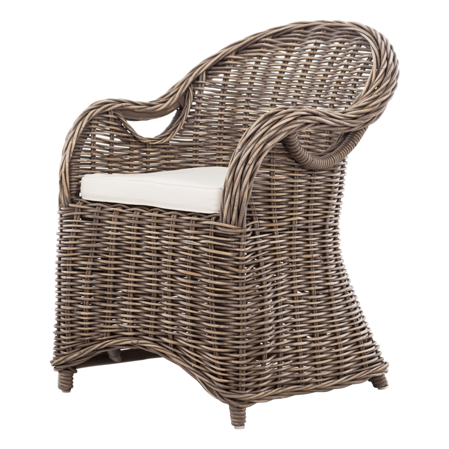 SERRES RATTAN KOLÇAKLI SANDALYE KAHVE