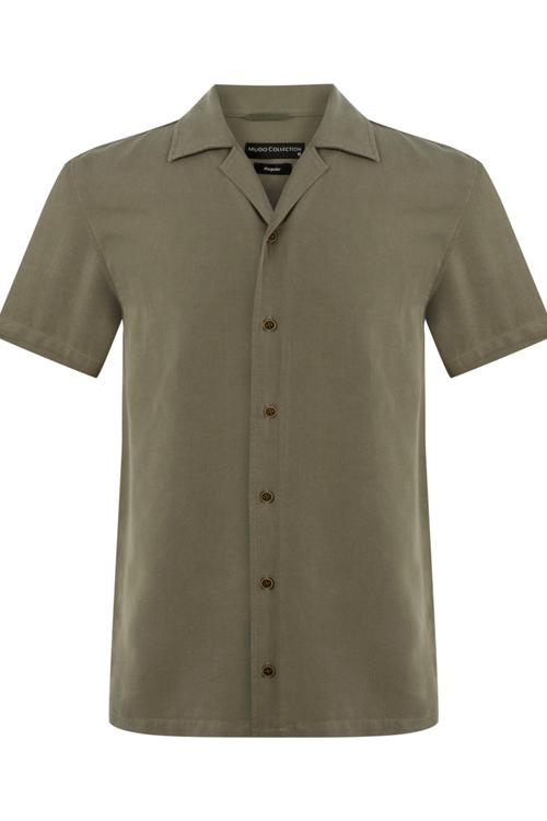  TENCEL REGULAR FIT KISA KOLLU GÖMLEK