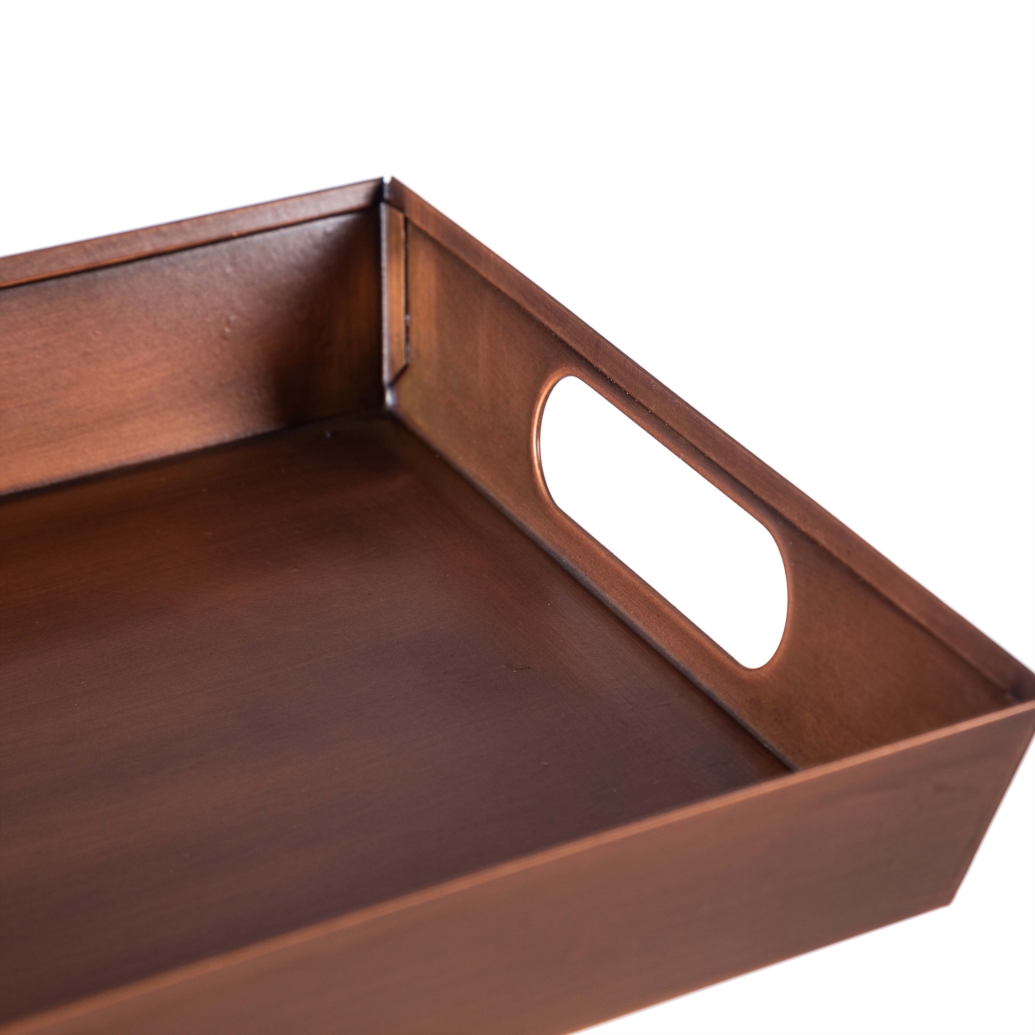 BAKIR KAPLAMA  METAL TEPSİ 33X23CM