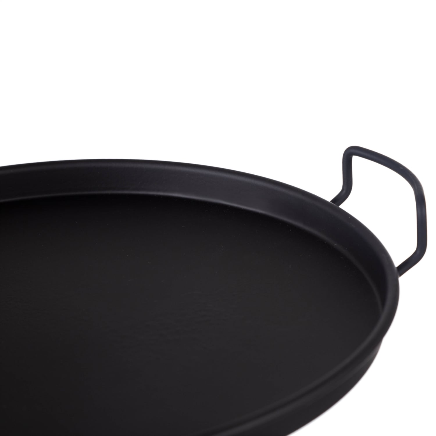 YUVARLAK METAL TEPSİ 25CM-MAT SİYAH