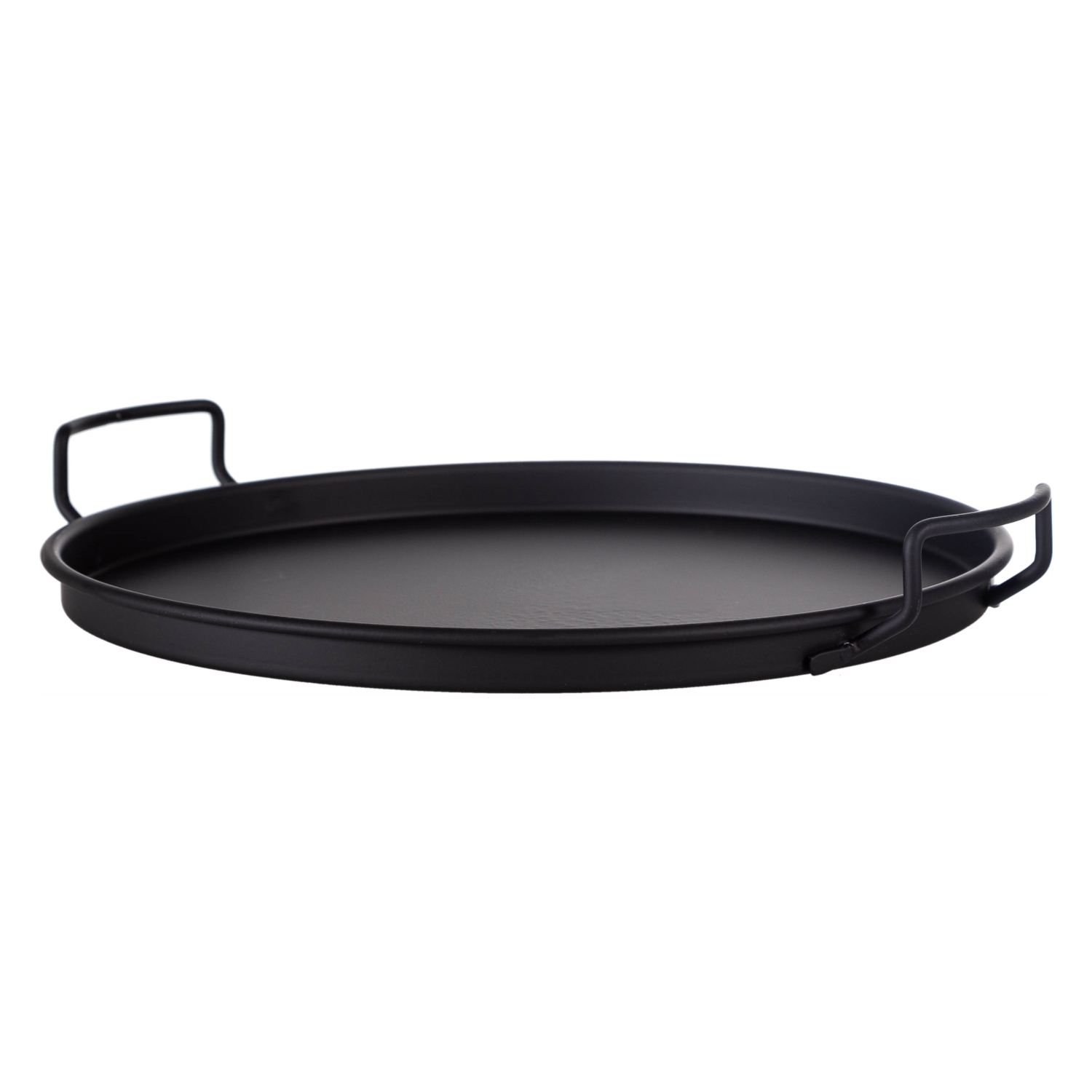 YUVARLAK METAL TEPSİ 25CM-MAT SİYAH