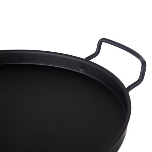  YUVARLAK METAL TEPSİ 28CM-MAT SİYAH