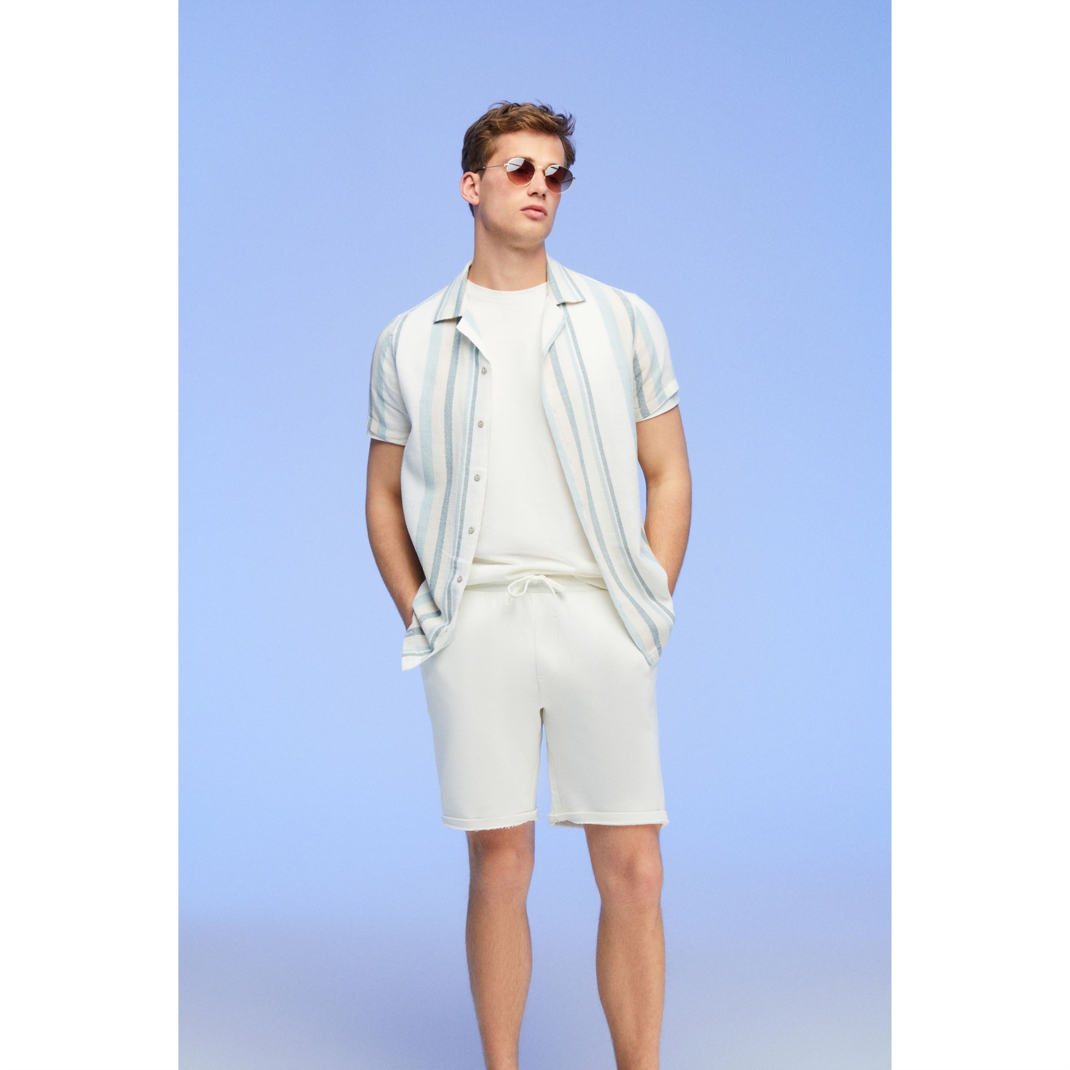 BELİ LASTİKLİ PAMUKLU ŞORT