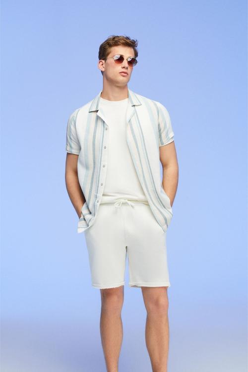  BELİ LASTİKLİ PAMUKLU ŞORT