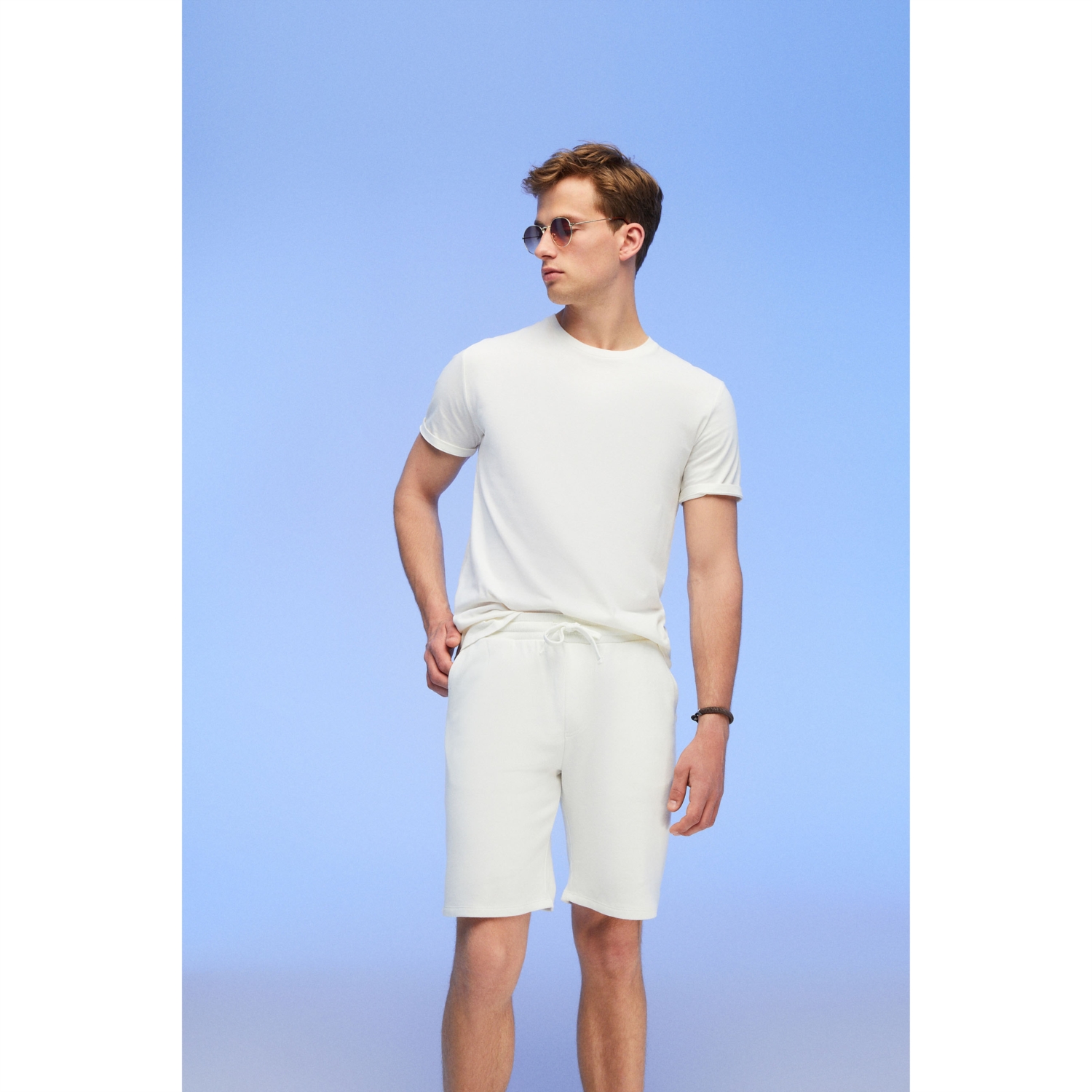 BELİ LASTİKLİ PAMUKLU ŞORT