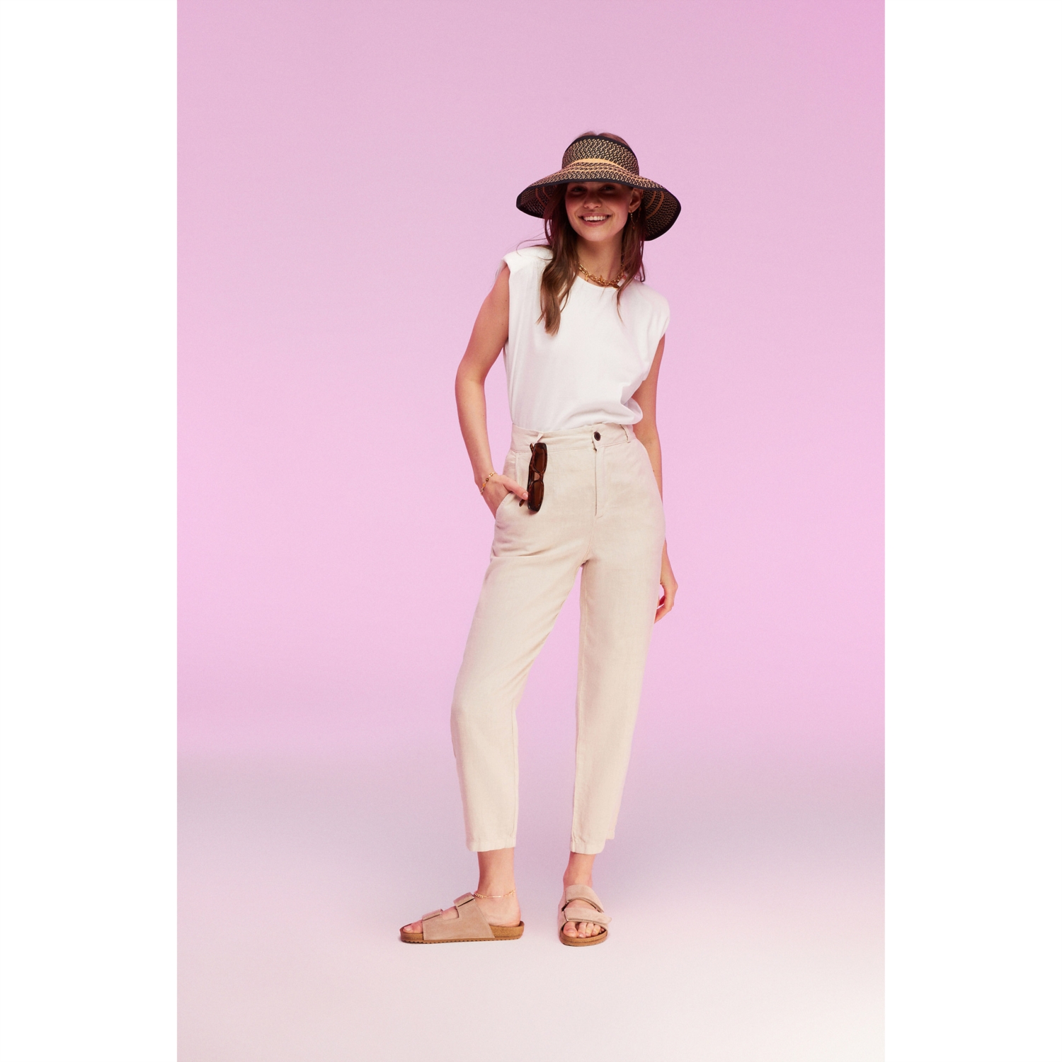 HAVUÇ KESİM KETEN PANTOLON