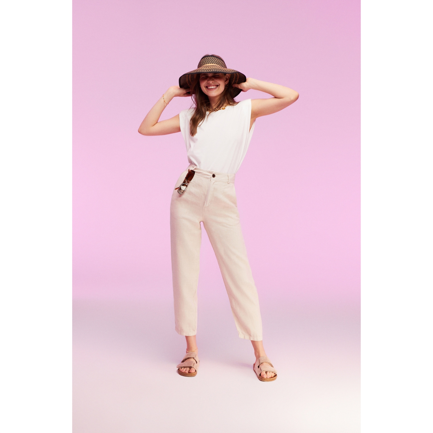 HAVUÇ KESİM KETEN PANTOLON