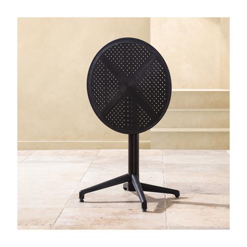  LUZERN KATLANIR  YUVARLAK MASA SIYAH 70X70 CM