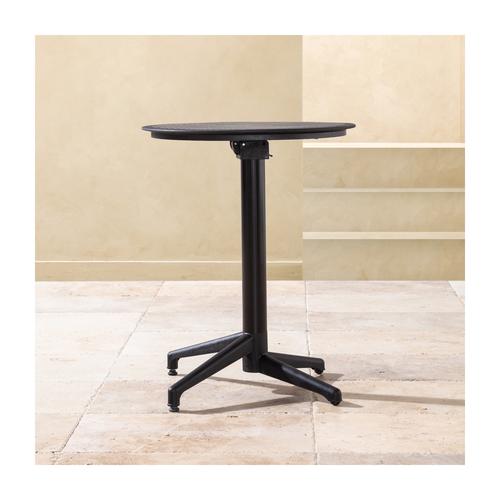  LUZERN KATLANIR  YUVARLAK MASA SIYAH 70X70 CM