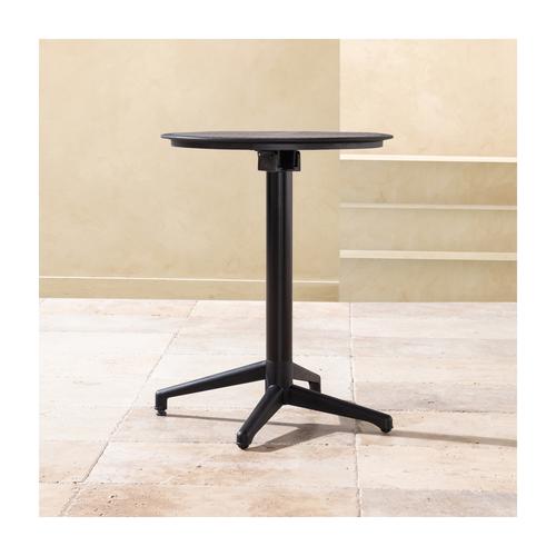  LUZERN KATLANIR  YUVARLAK MASA SIYAH 70X70 CM