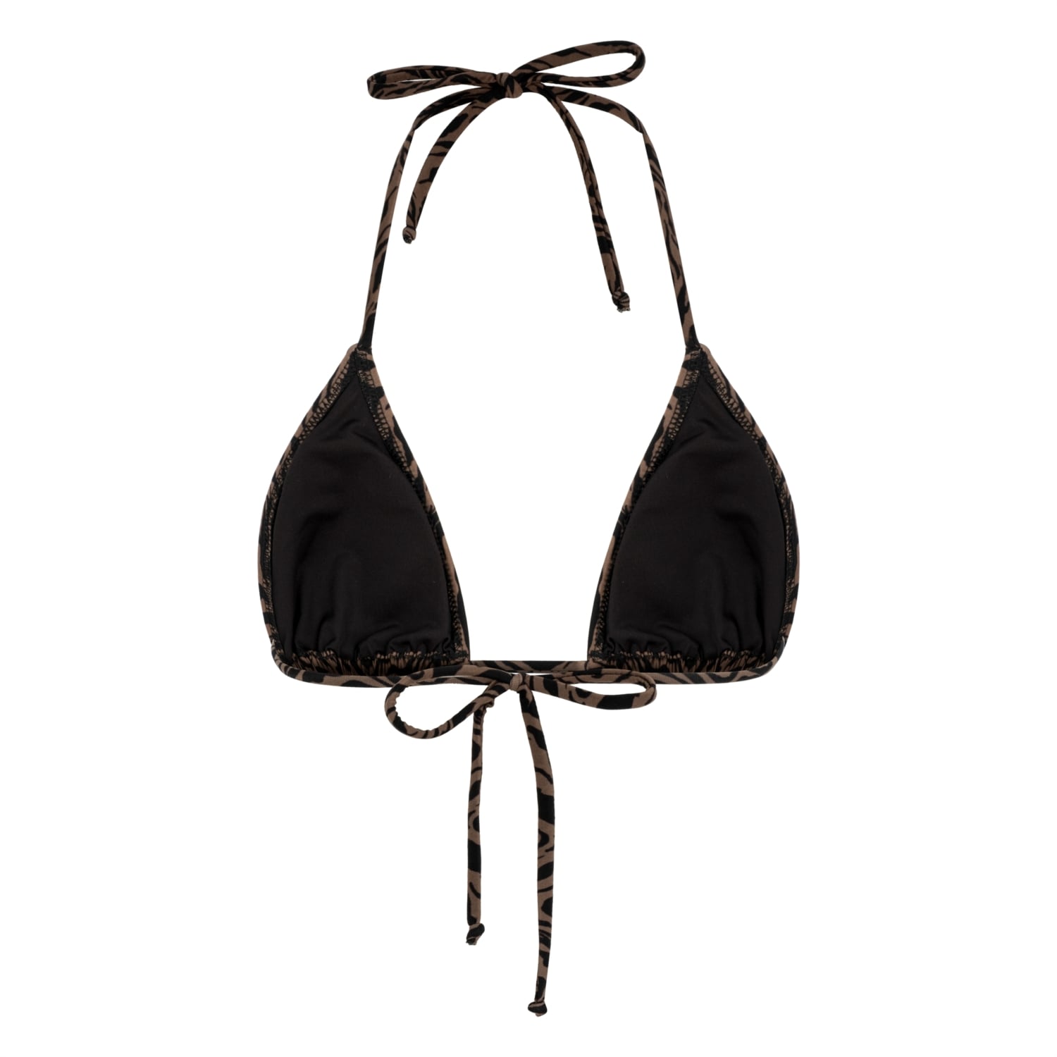 ZEBRA DESENLİ ÜÇGEN BİKİNİ ÜSTÜ