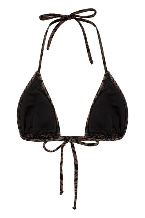  ZEBRA DESENLİ ÜÇGEN BİKİNİ ÜSTÜ