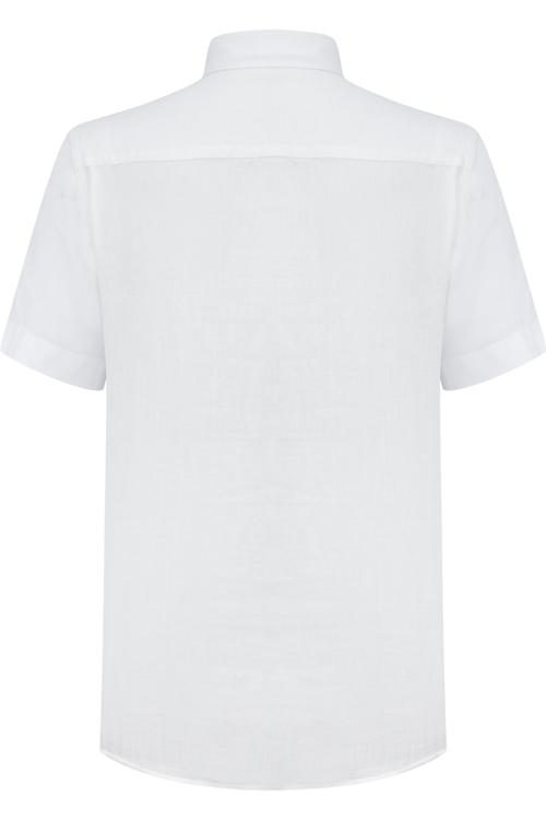  KISA KOLLU KETEN GÖMLEK