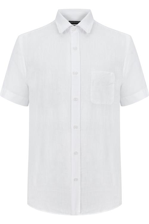  KISA KOLLU KETEN GÖMLEK