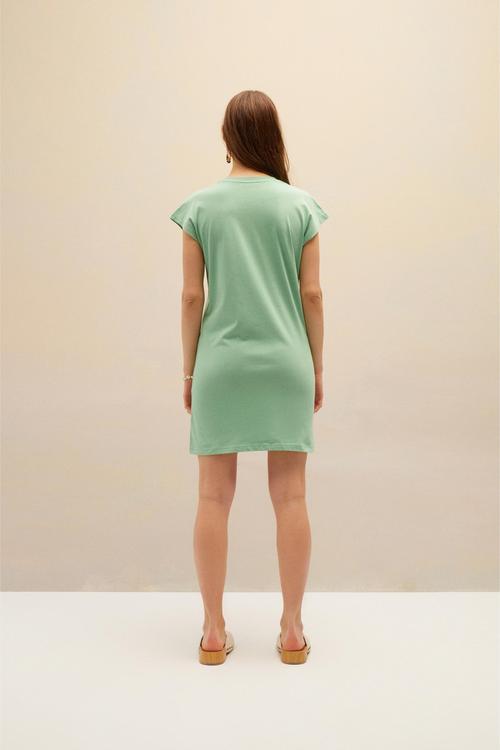  DÜZ KESİM MİNİ BASIC ELBİSE