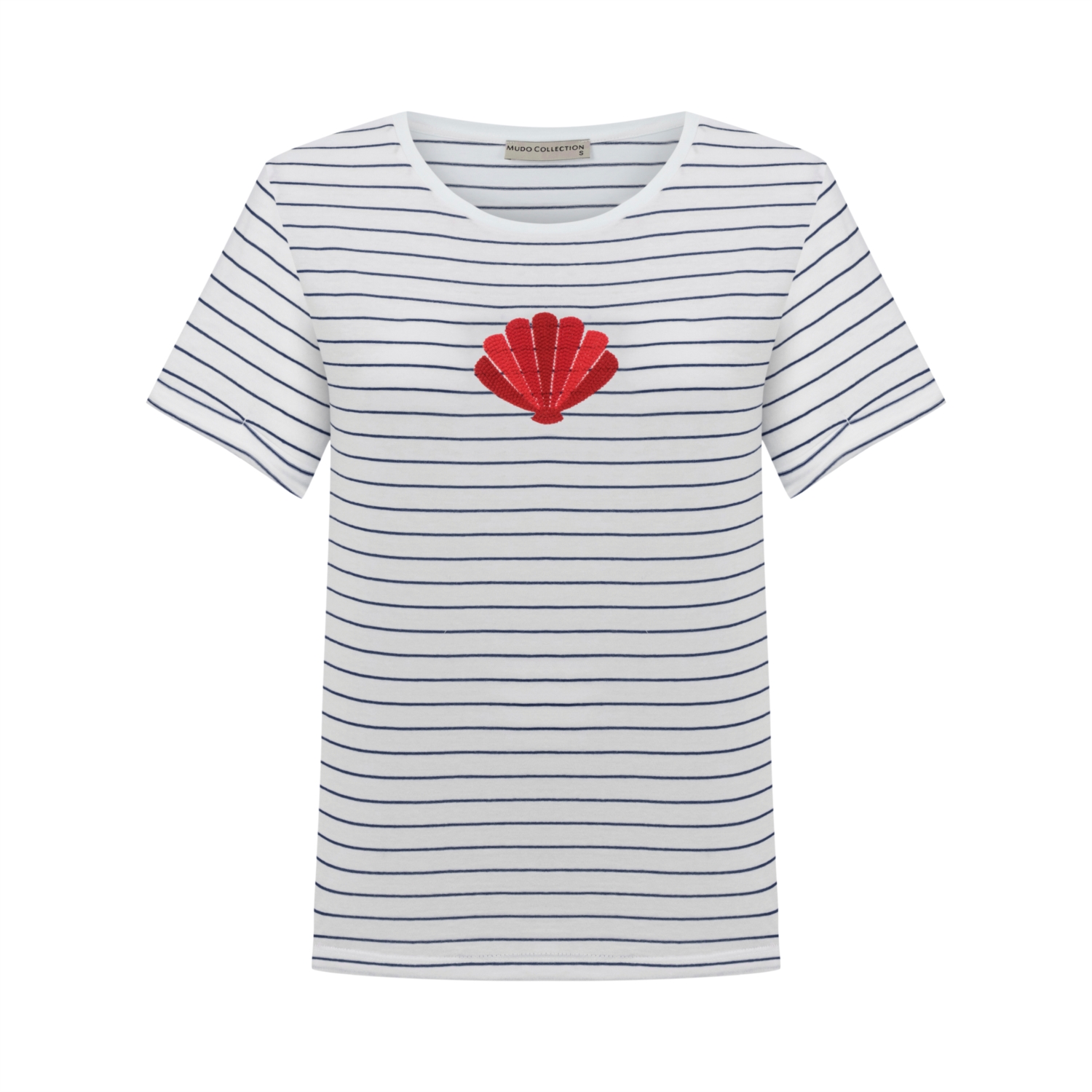 ÇİZGİLİ BİSİKLET YAKA T-SHIRT