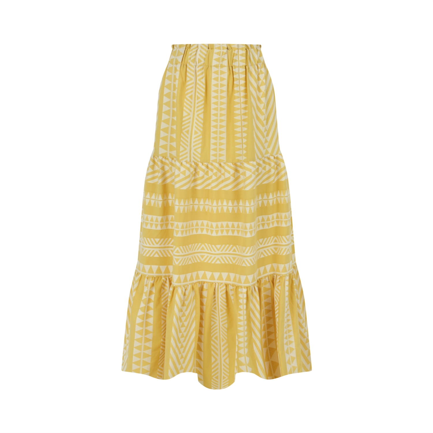 ETNİK DESENLİ UZUN KLOŞ ETEK