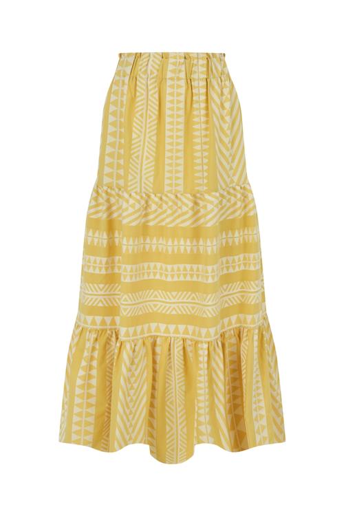  ETNİK DESENLİ UZUN KLOŞ ETEK