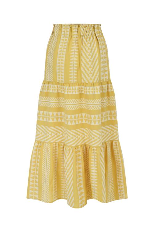  ETNİK DESENLİ UZUN KLOŞ ETEK