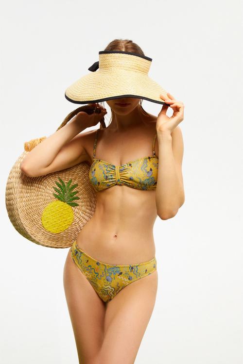  DESENLİ STRAPLEZ BİKİNİ ÜSTÜ