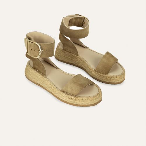  HASIR TABANLI BİLEKTEN BAĞLAMALI SANDALET