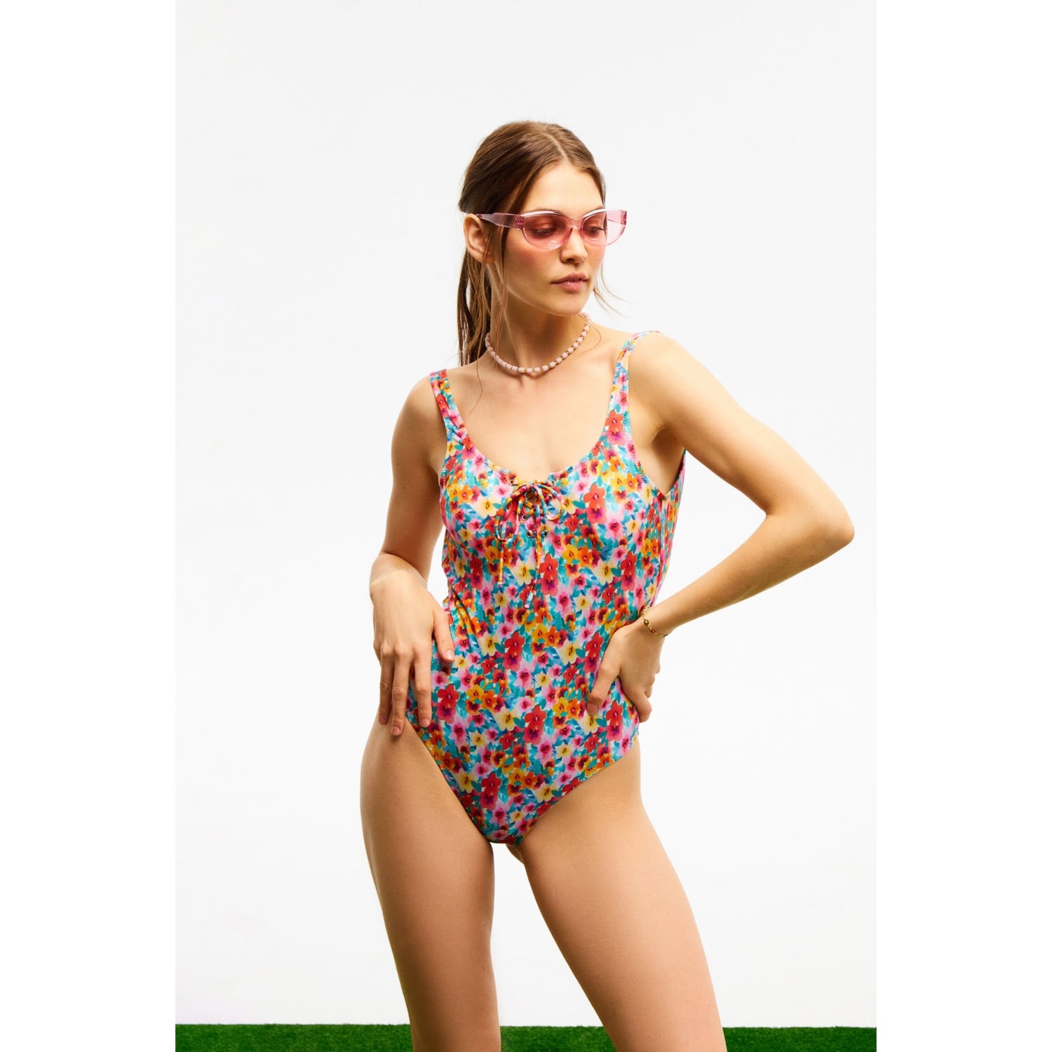 ÇİÇEK DESENLİ MAYO