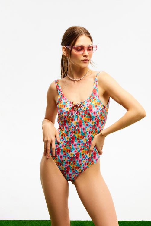  ÇİÇEK DESENLİ MAYO