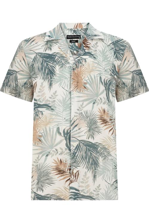  EGZOTİK DESENLİ KISA KOLLU REGULAR FIT GÖMLEK