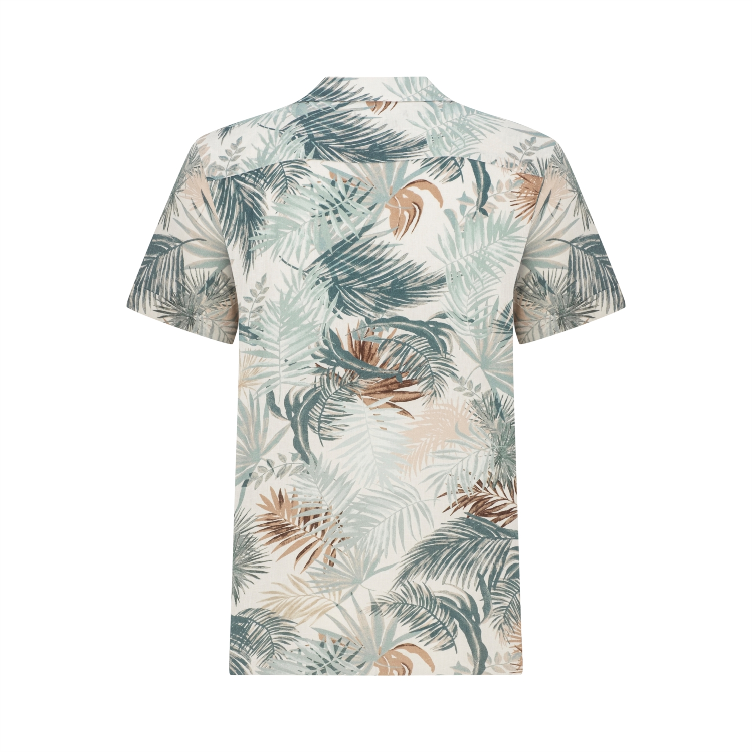 EGZOTİK DESENLİ KISA KOLLU REGULAR FIT GÖMLEK