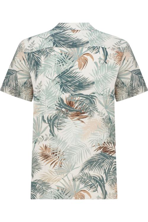  EGZOTİK DESENLİ KISA KOLLU REGULAR FIT GÖMLEK