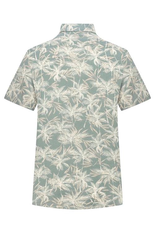  PALMİYE DESENLİ KISA KOLLU REGULAR FIT GÖMLEK