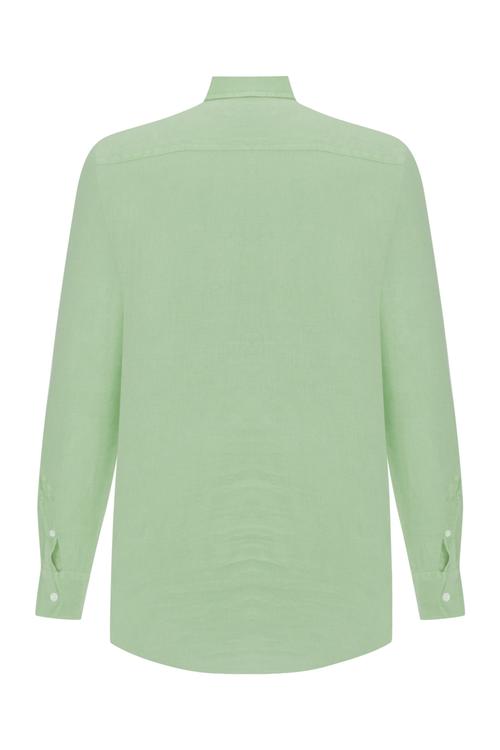  SLIM FIT NEON KETEN GÖMLEK