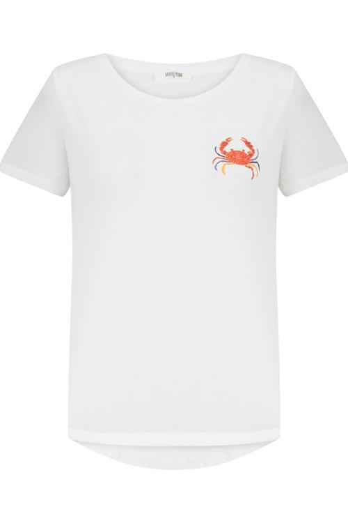  YENGEÇ DESENLİ BİSİKLET YAKA T-SHIRT